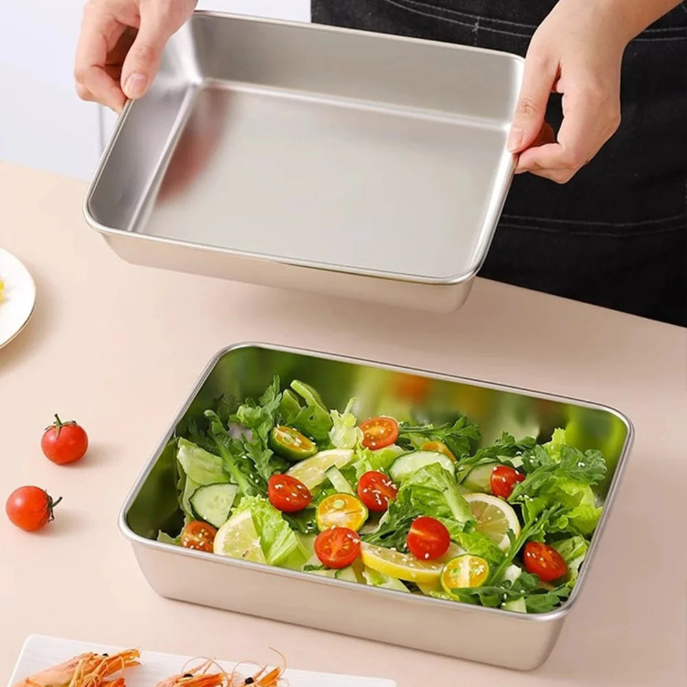 Stainless Steel Square Plate（With Lid）