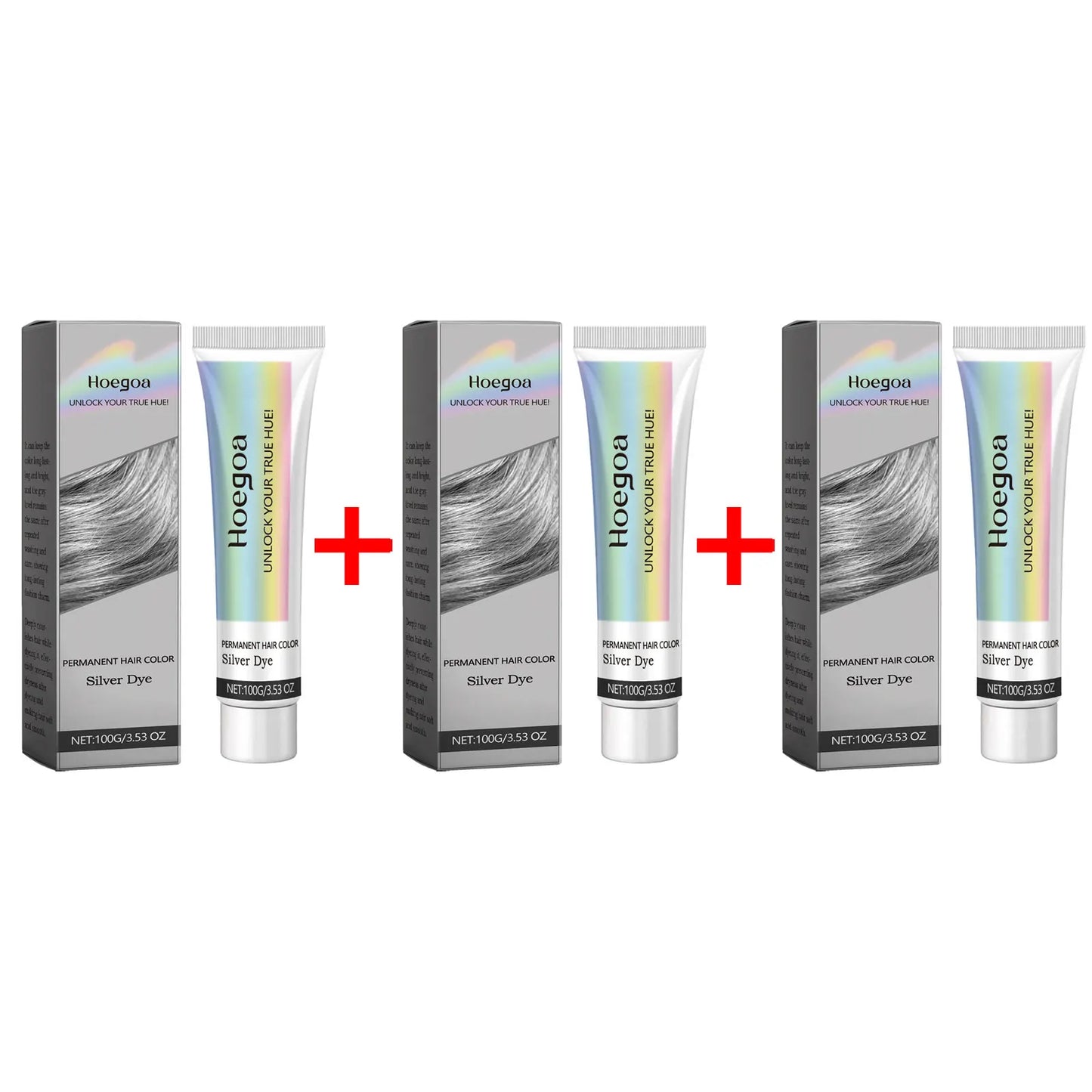 2-in-1 Natural Essence Extract Silver Hair Dye