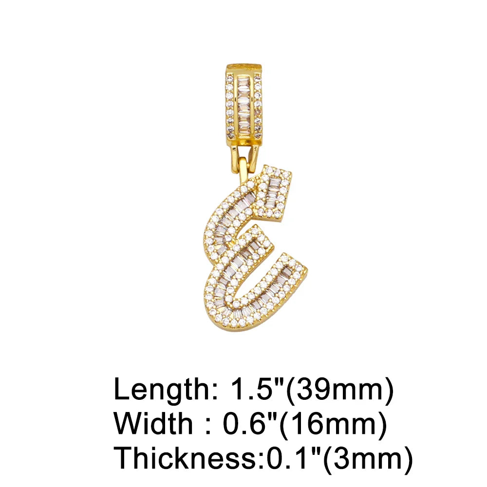 Initial Letter Pendant Necklaces