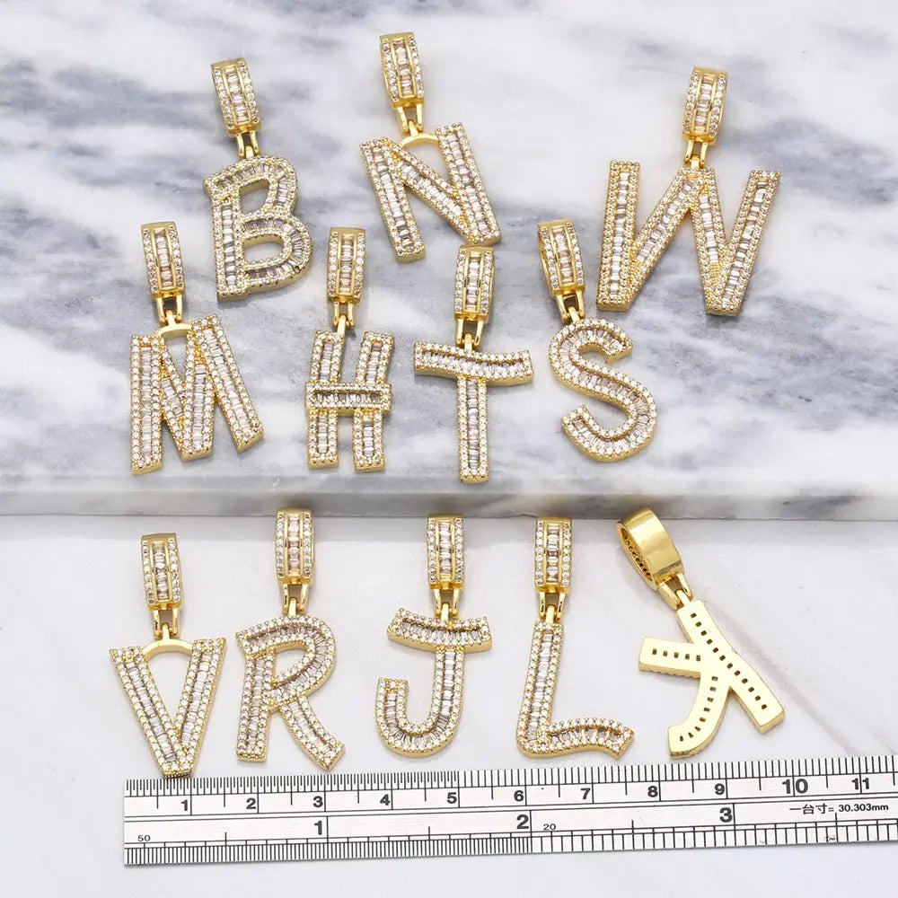 Initial Letter Pendant Necklaces