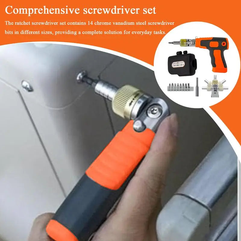 Portable 16 in 1 Ratchet Screwdriver Set Upgraded Design Magnetic Handle