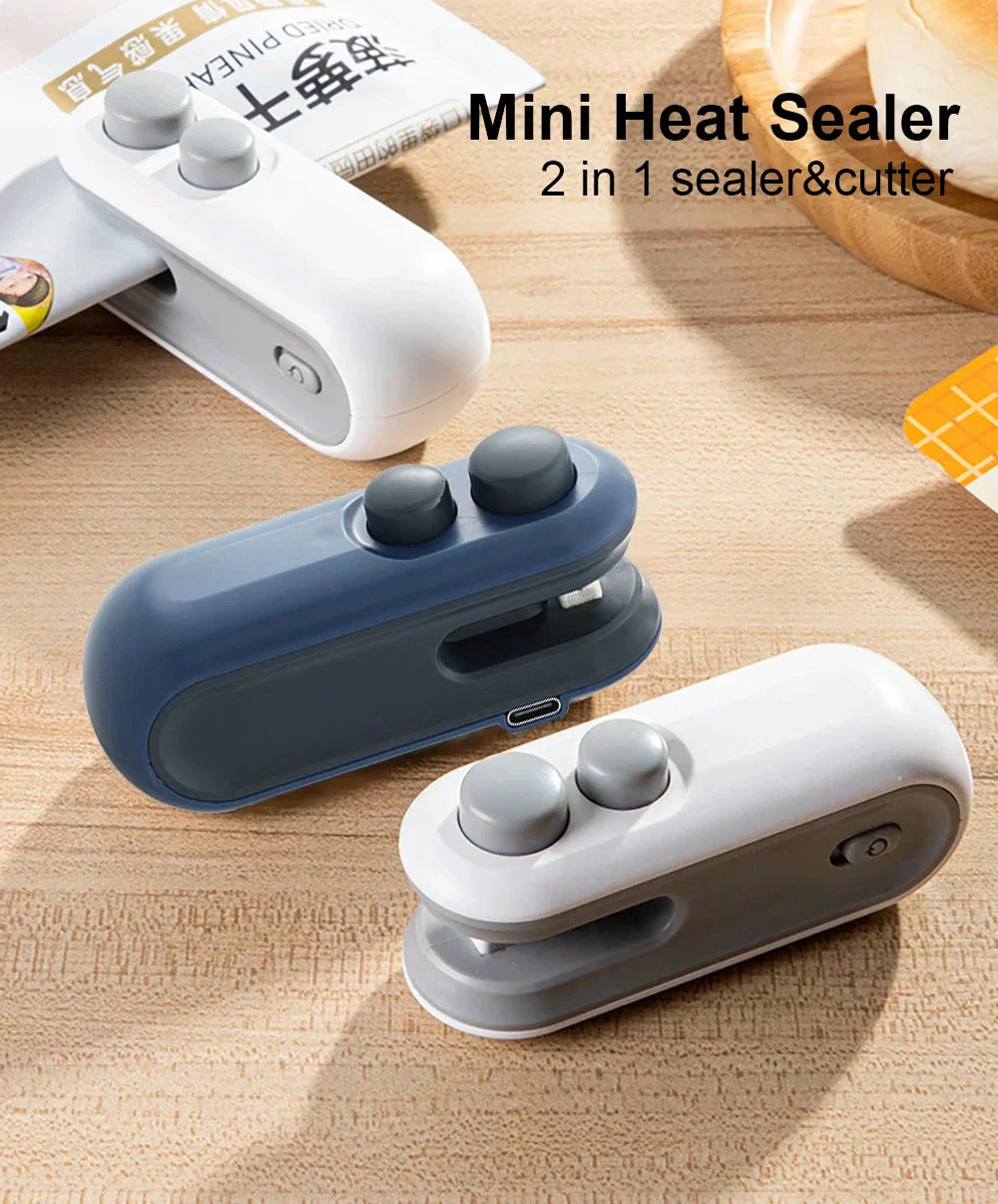 Small 2-in-1 Rechargeable Magnetic Snack Sealer Household Mini Sealing Machine