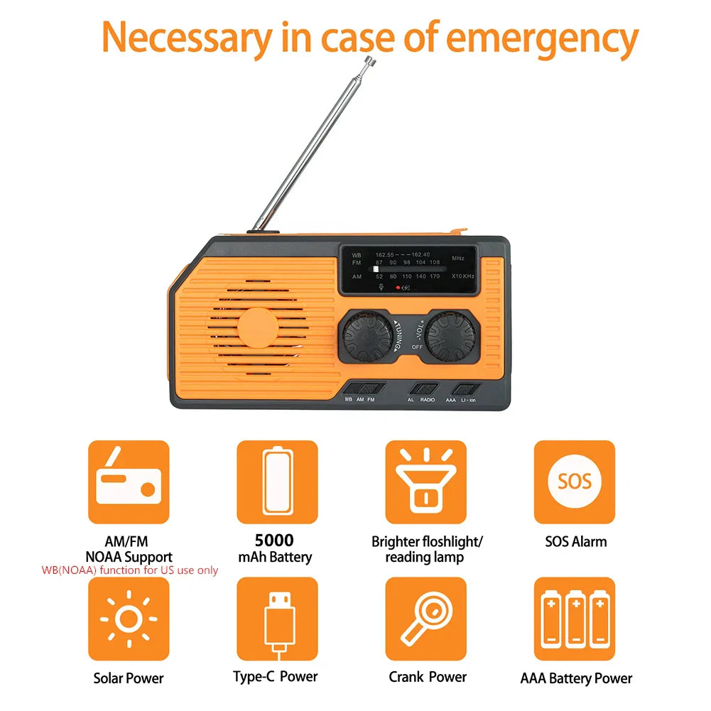 Solar-Powered Emergency Weather Radio