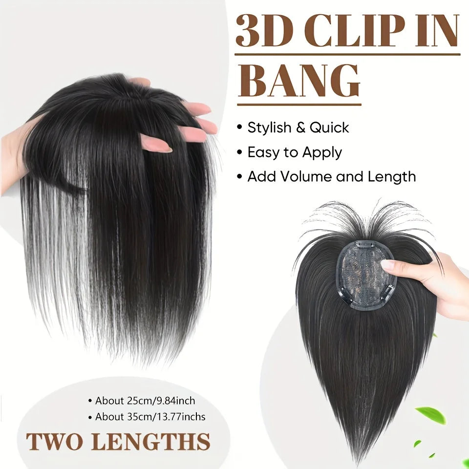 Hair Toppers For Women Adding Hair Volume Topper With Bangs 12 Inches Invisible