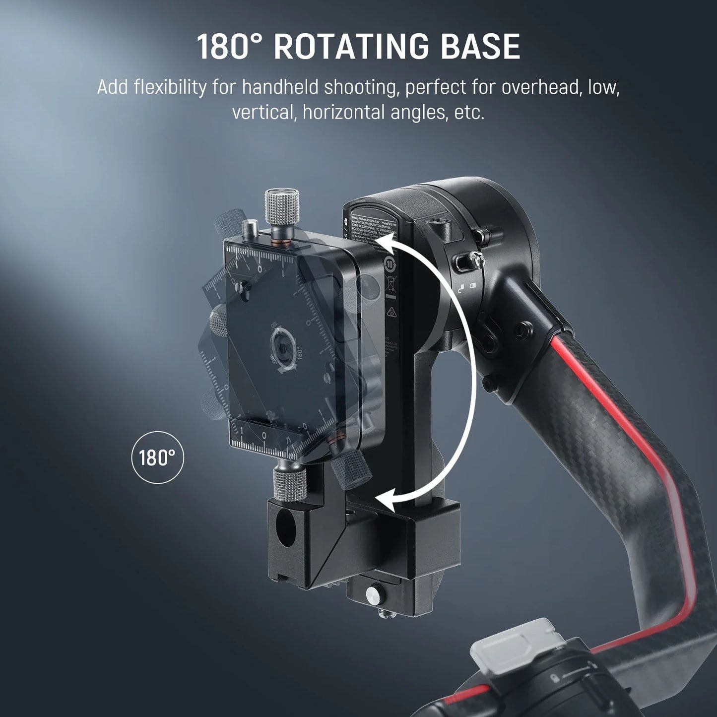 RS4 RS3 Vertical Camera Mount Compatible with DJI Ronin RS 4 3 2 Pro Gimbal Stabilizer, 1s Quick Vertical to Horizontal Switch Anti Drop 180° Rotating Base for YouTube TikTok Vlog Video