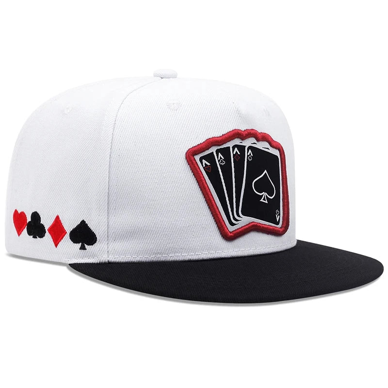 Poker Plaque SnapBack Cap - Black/Red/White