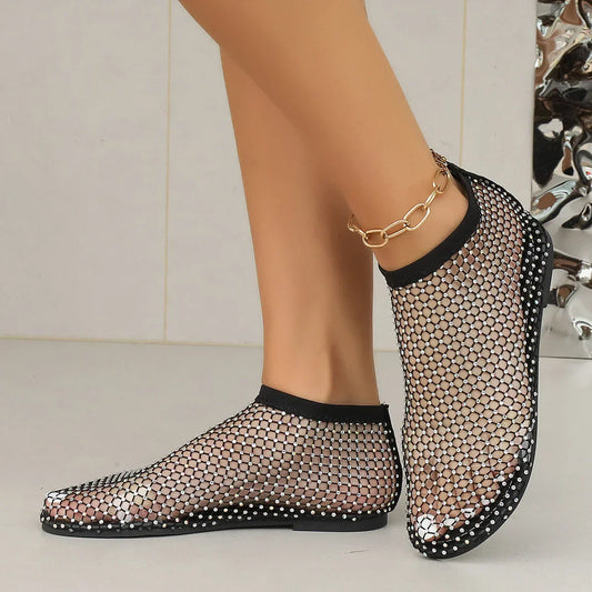 Vallova's RhyShine Mesh Chain Sandals