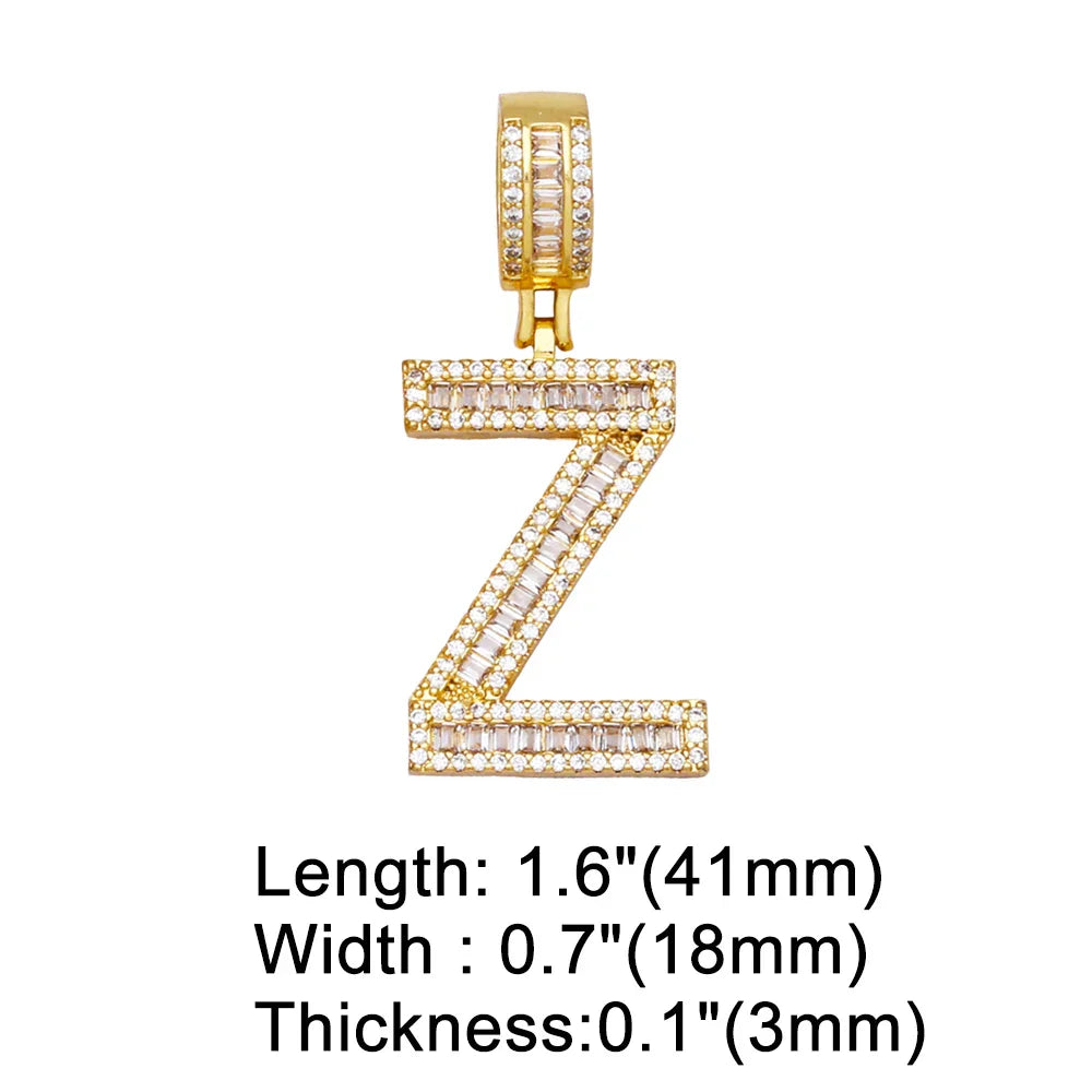 Initial Letter Pendant Necklaces