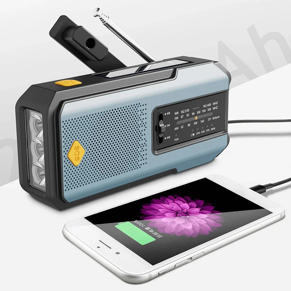 Hand-Crank/Solar Radio