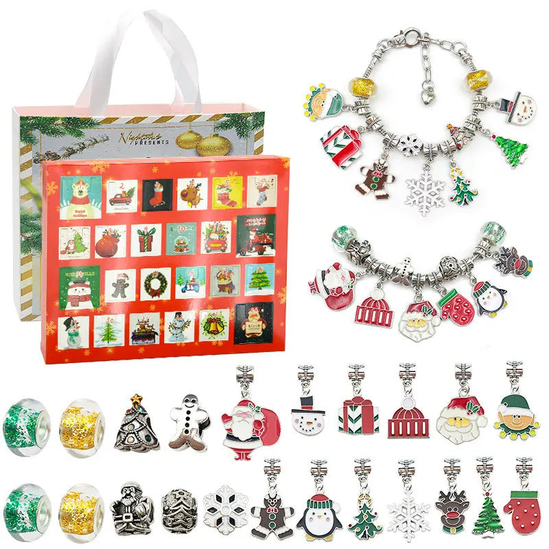 DIY 24 Days Christmas Countdown Calendar Bracelets Set