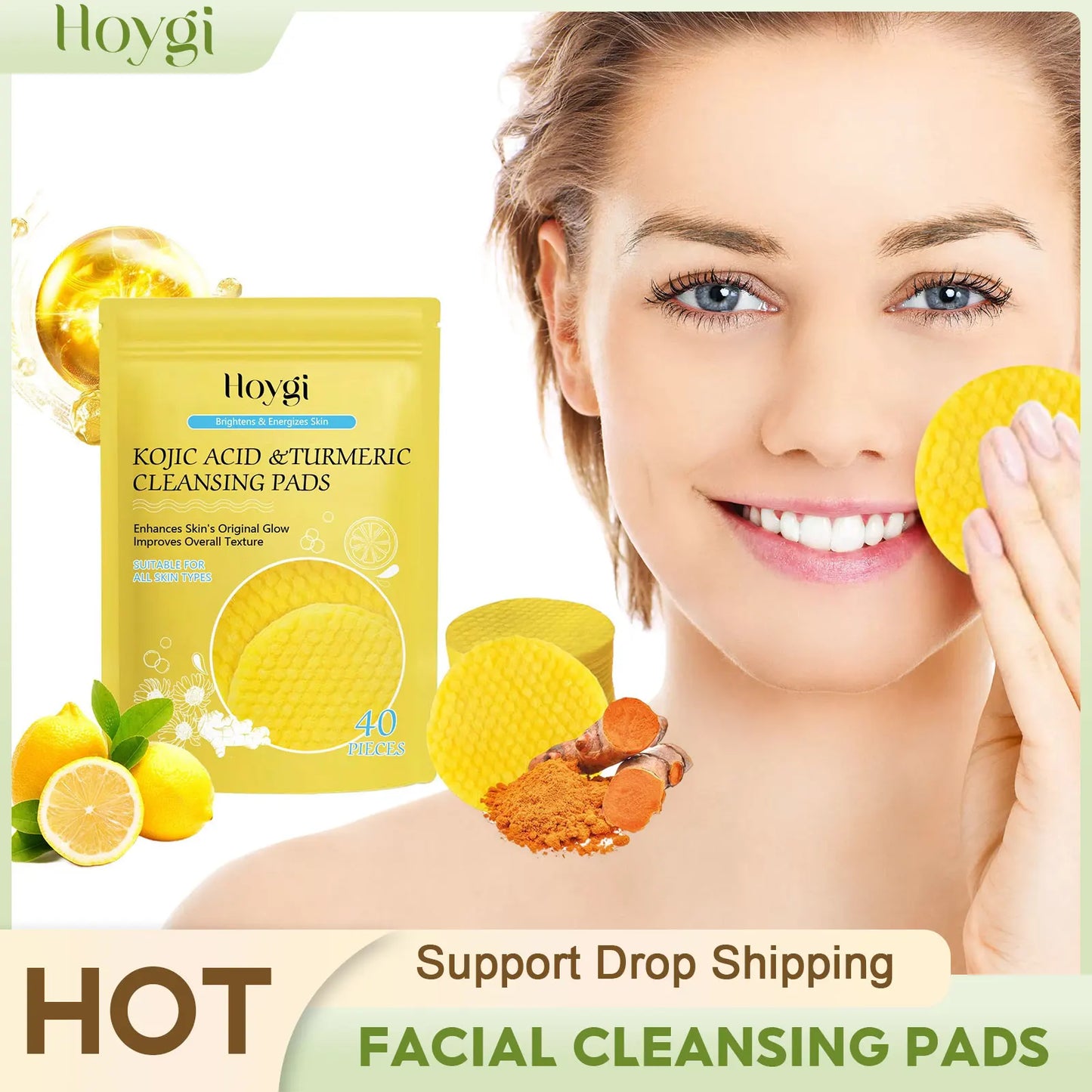 Turmeric Cleansing Exfoliating Pads Facial Cleansing Skincare