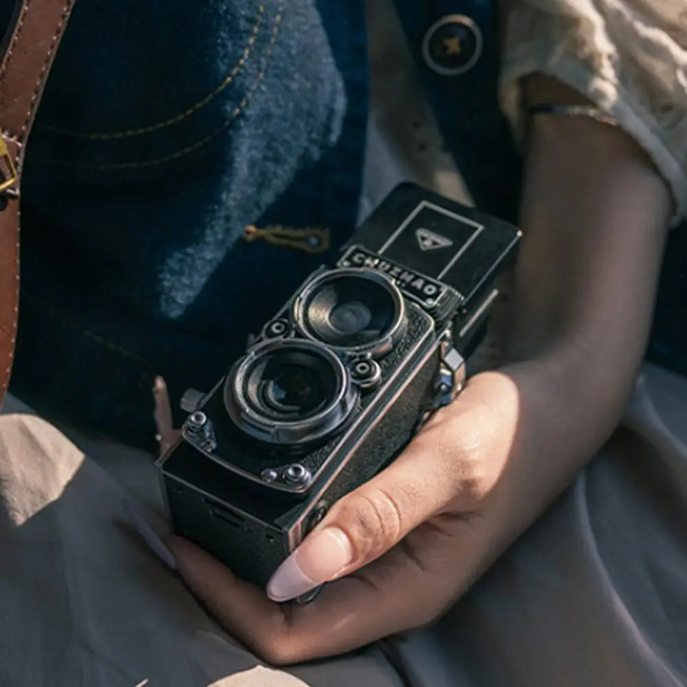【Free 16GB Memory Card + Shoulder Strap + Gift Box When You Purchase】Mini Retro Binocular Digital Photo Camera