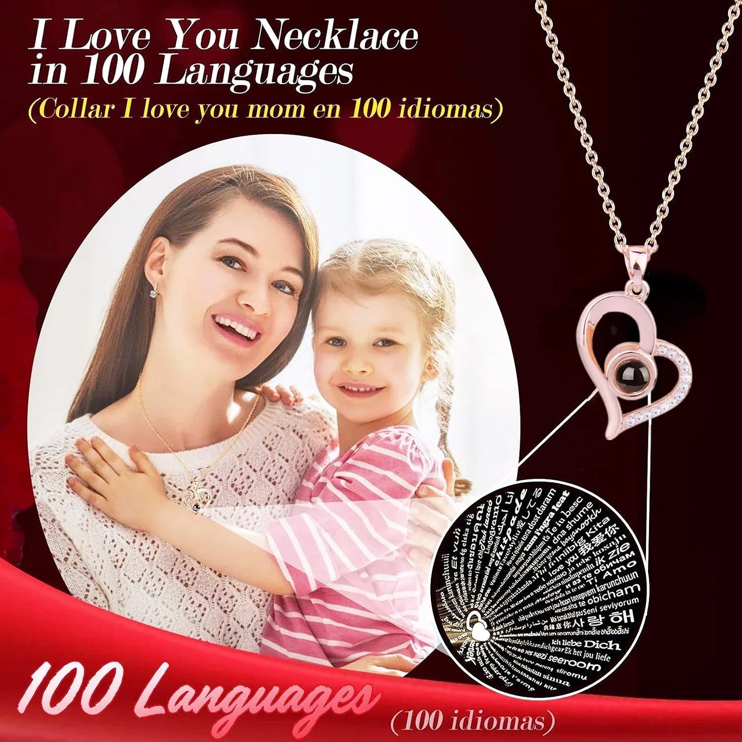 Double-door Preserved Flower Gift Box With Necklace
