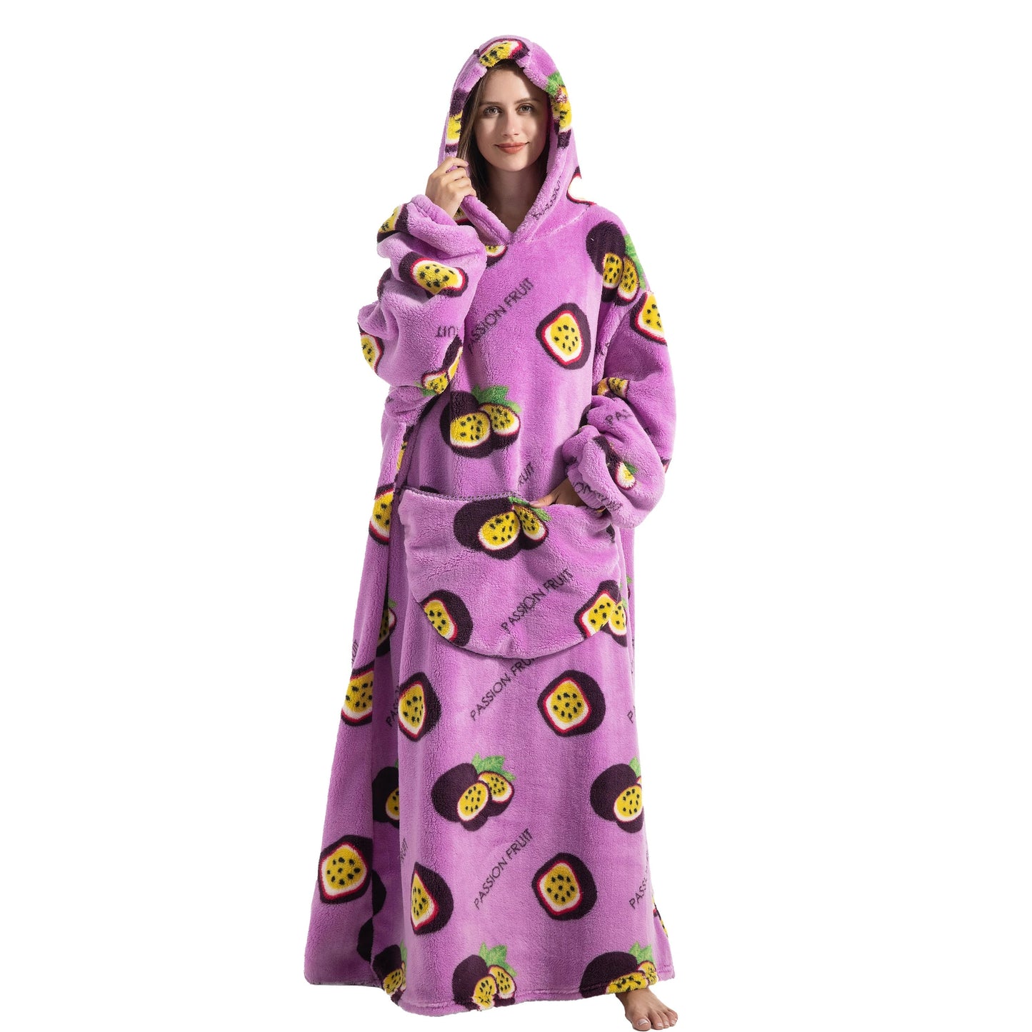 Cute Cartoon Print Hoodie Blanket