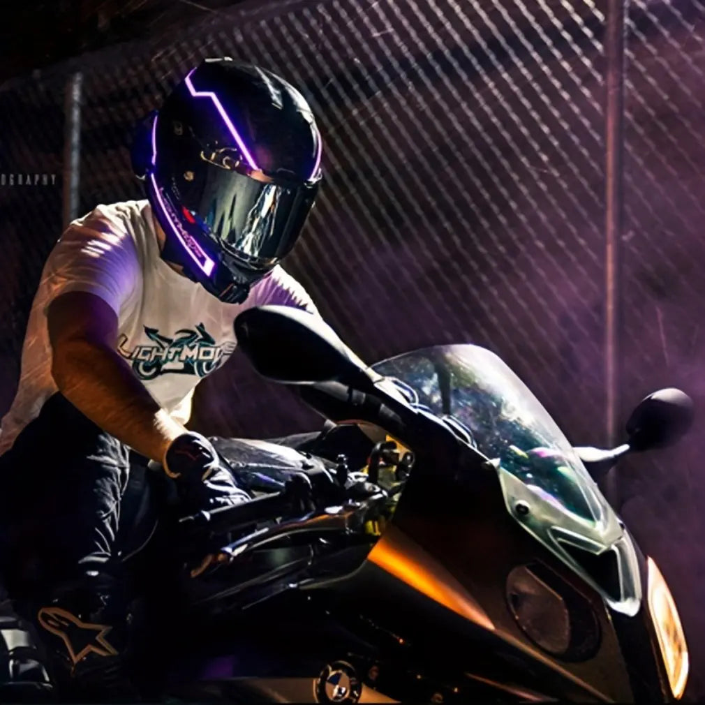 Universal Motorcycle Helmet El Line Light