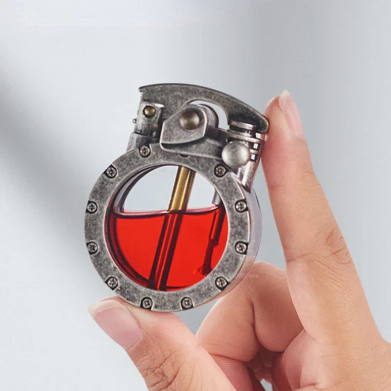 Vintage Trench Lighter Transparent Kerosene Lighter Antique Steampunk Lighter Cool Unique Lighter for Men