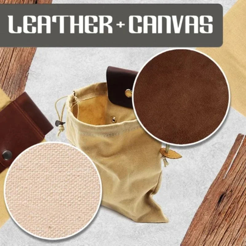 Handmade cowhide canvas bag