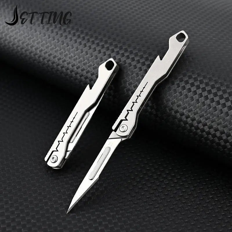 EDC Pocket Utility Knife with 10 Pcs of Replaceable Blades