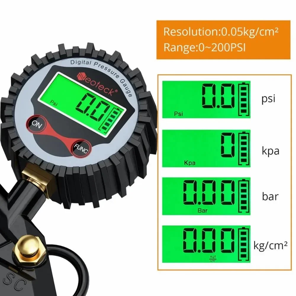 🚗 USA Digital Tire Inflator with Pressure Gauge(Factory straight hair)