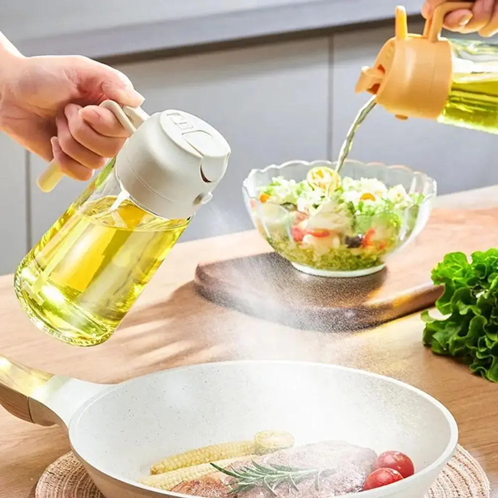 2 in 1 Glass Oil Sprayer & Dispenser