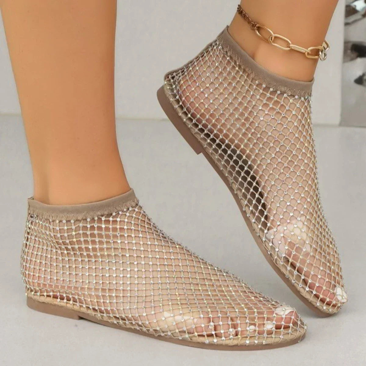 Vallova's RhyShine Mesh Chain Sandals