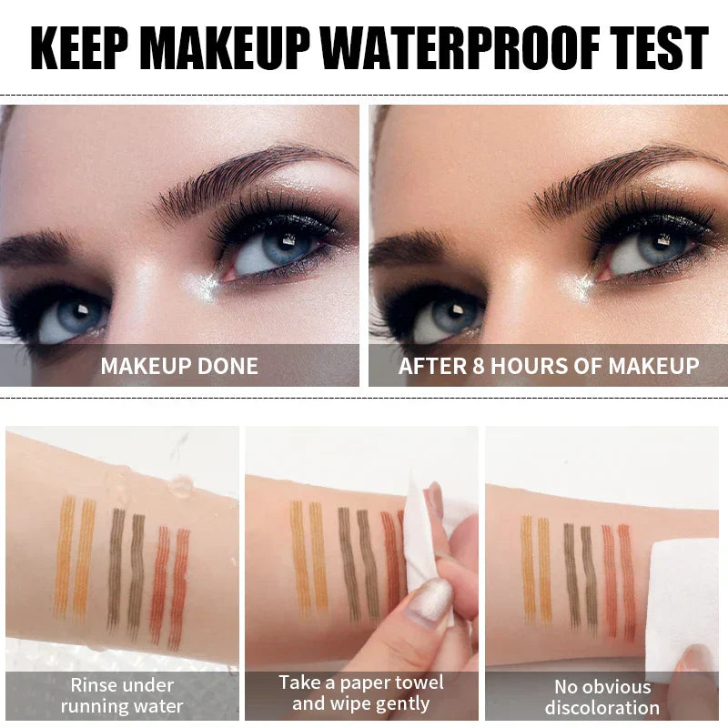 3D Waterproof Microblading Eyebrow Pen 4 Fork Tip Tattoo Pencil