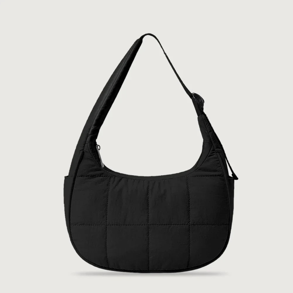 Small Puffer Crescent Shoulder Bag for Women