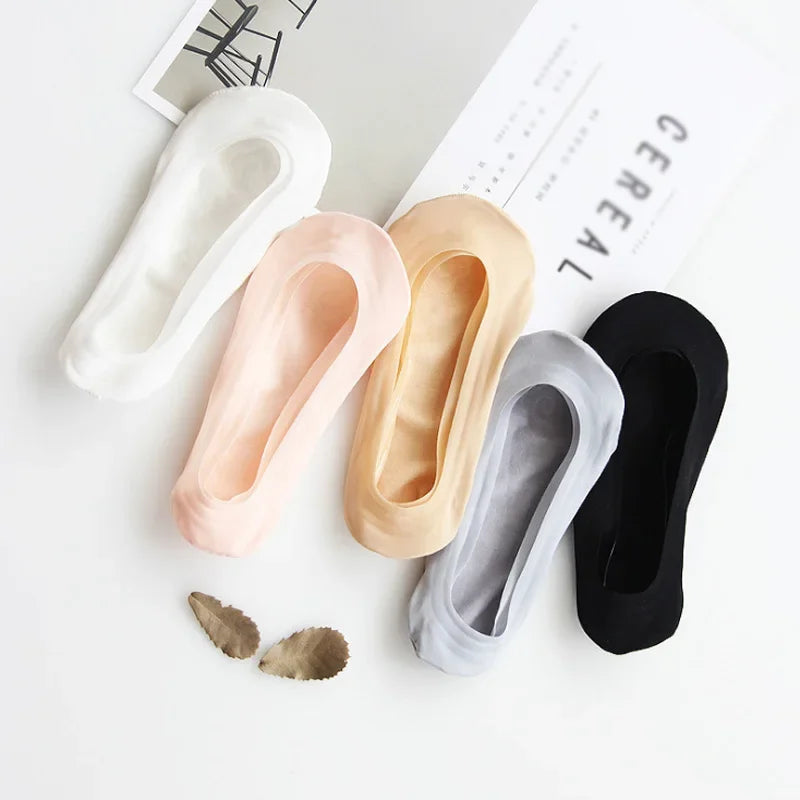 Ice Silk Thin No Show Socks