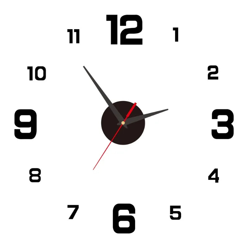 3D Wall Decal Decorative Clock