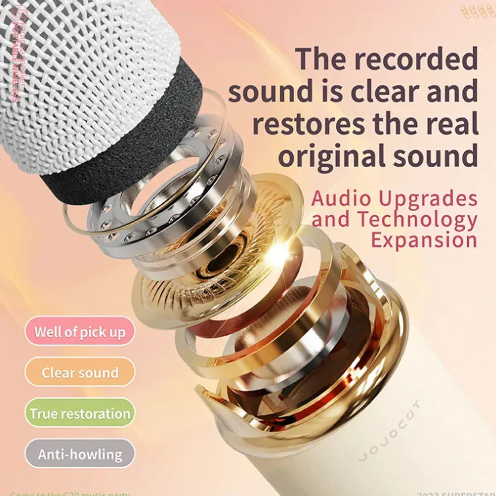 Portable Bluetooth Speaker with Wireless Microphone