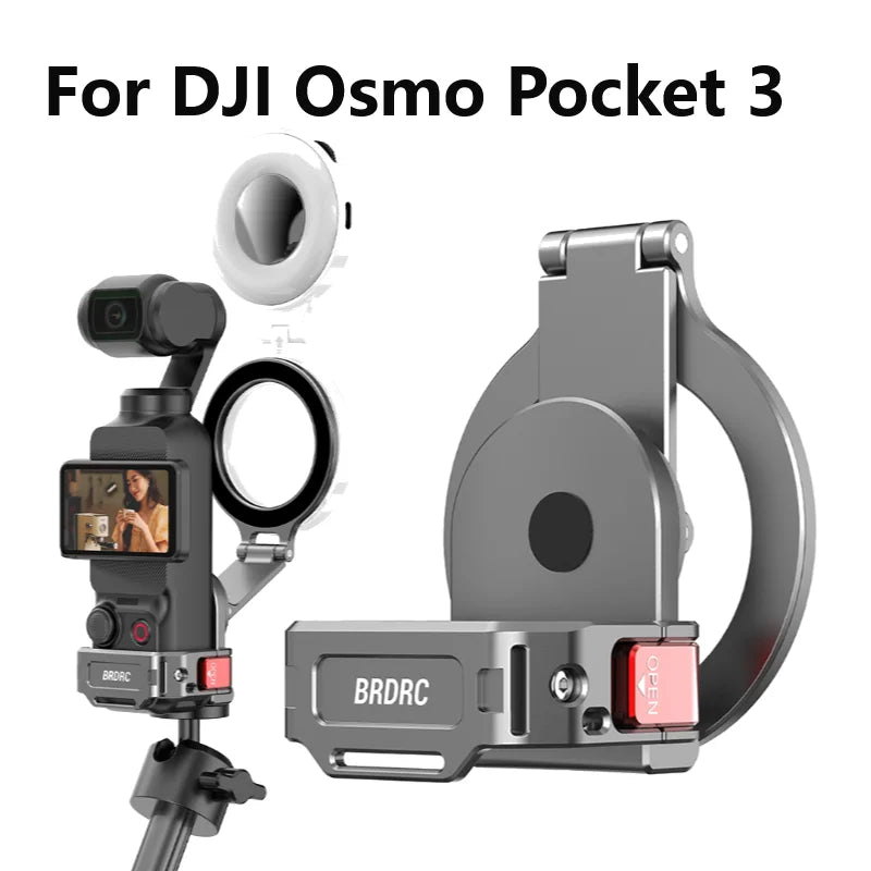 DJI OSMO POCKET 3 Teleprompter Magnetic Bracket Osmo Camera Metal Expansion Handheld Shooting Fixed Bracket