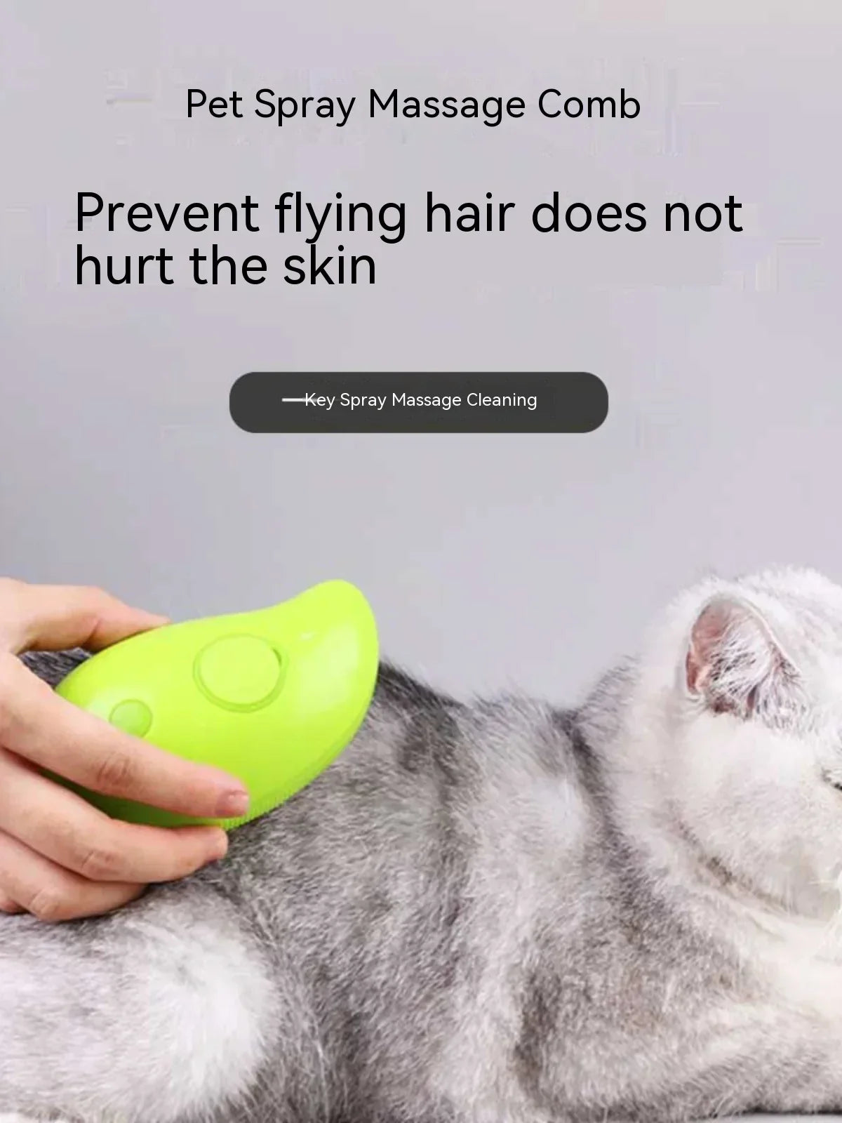 Spray floating hair comb