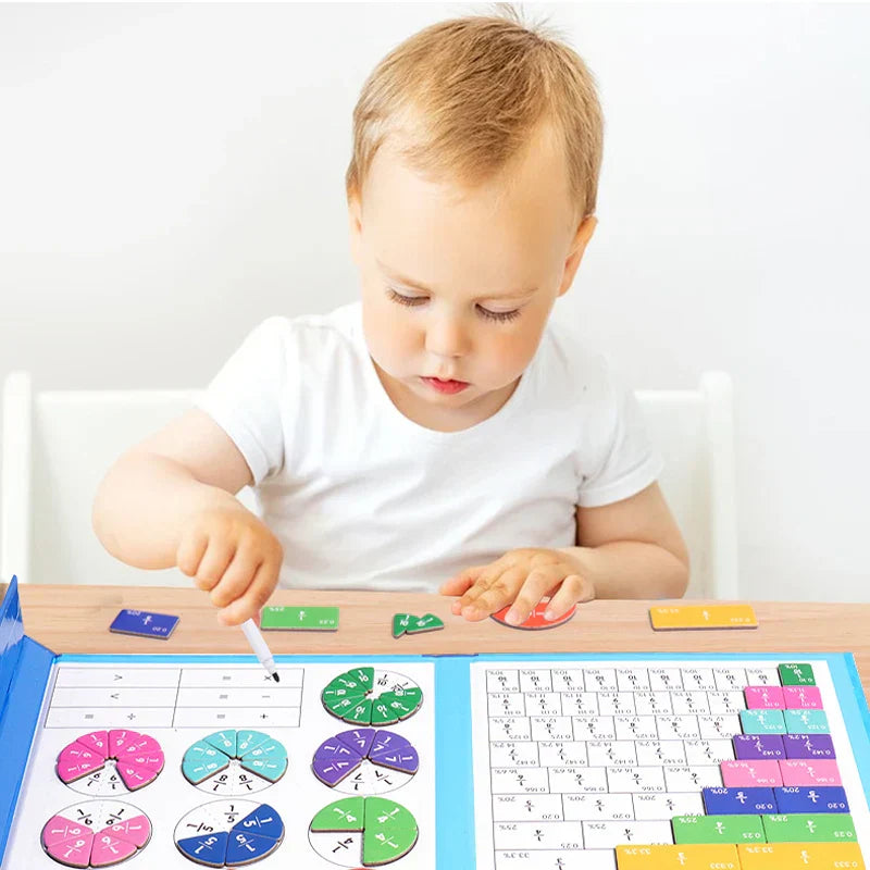 Montessori Magnetic Book Fraction Puzzle For Children