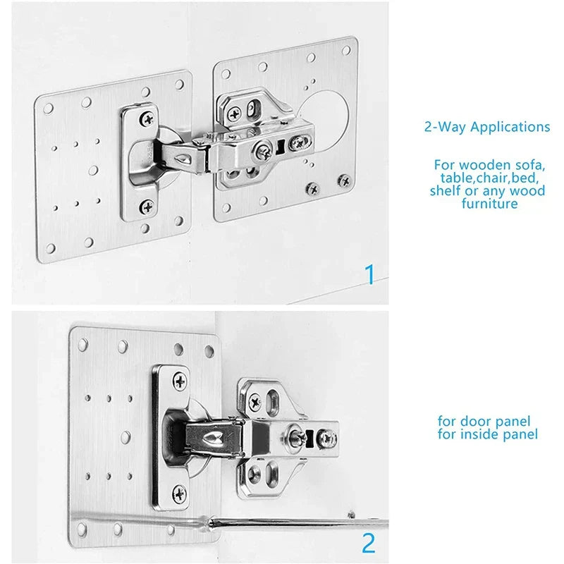 Hinge Fixing Plate Bracket Kit 10 PCS