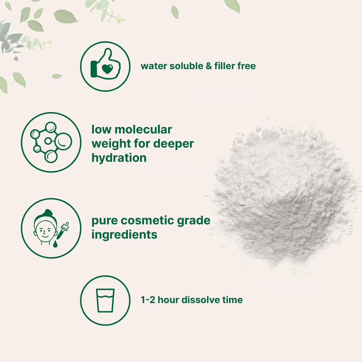 Hyaluronic Acid Powder, DIY Facial Serum, Skin Hydration Care Formula