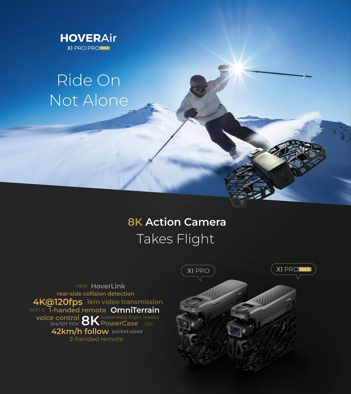 HoverAir X1 Pro Max 8K Flying sports camera