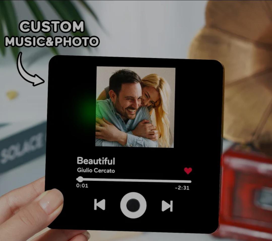 Customized Spotify Album Fridge Magnet Personalized Music Fridge Magnet Can Play Songs and Adjust Volume