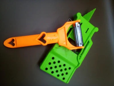 Multifunctional Single Blade Peeler + Lemon Squeezer + Spiral Potato Peeler