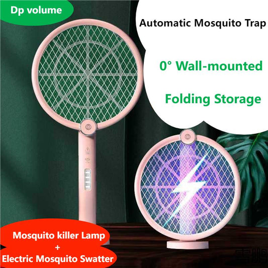Household collapsible rechargeable two-in-one powerful electric mosquito swatters