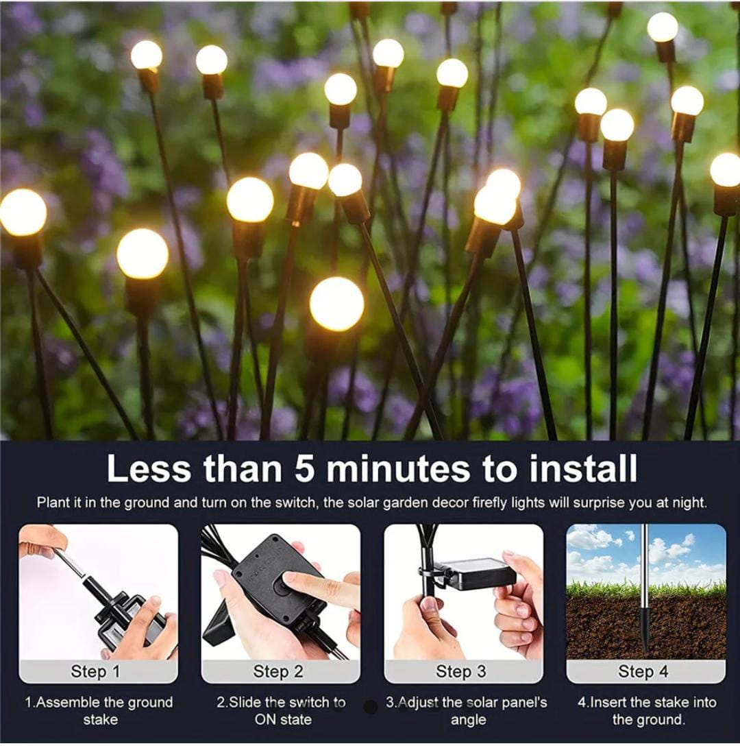 Dancing firefly solar garden lights