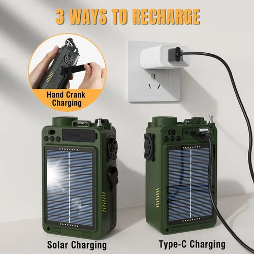 Versatile portable emergency radio（AM/FM/SW/WB）