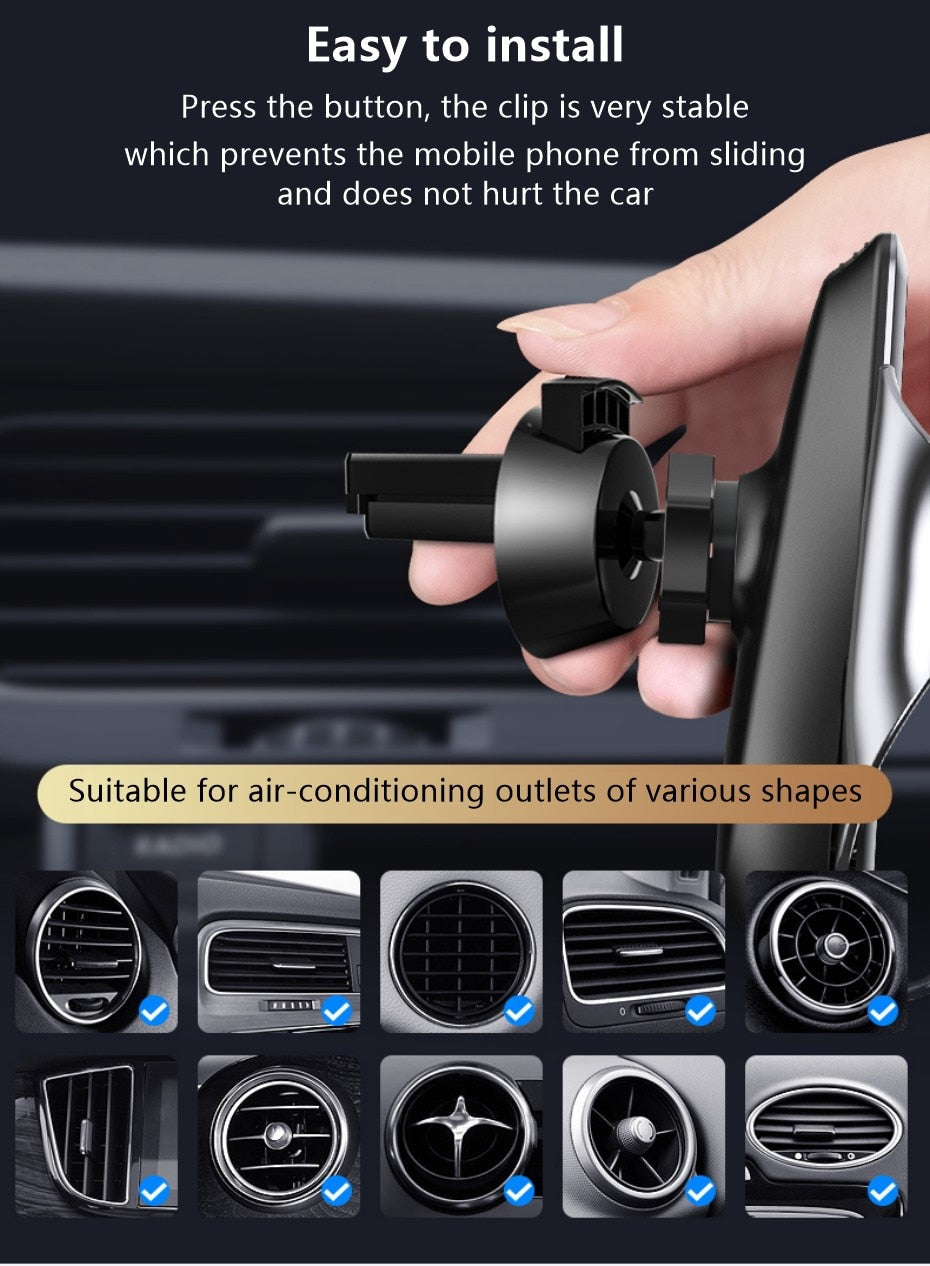 Car Logo Customized Mobile Phone Holder For Wireless Charging In The Car