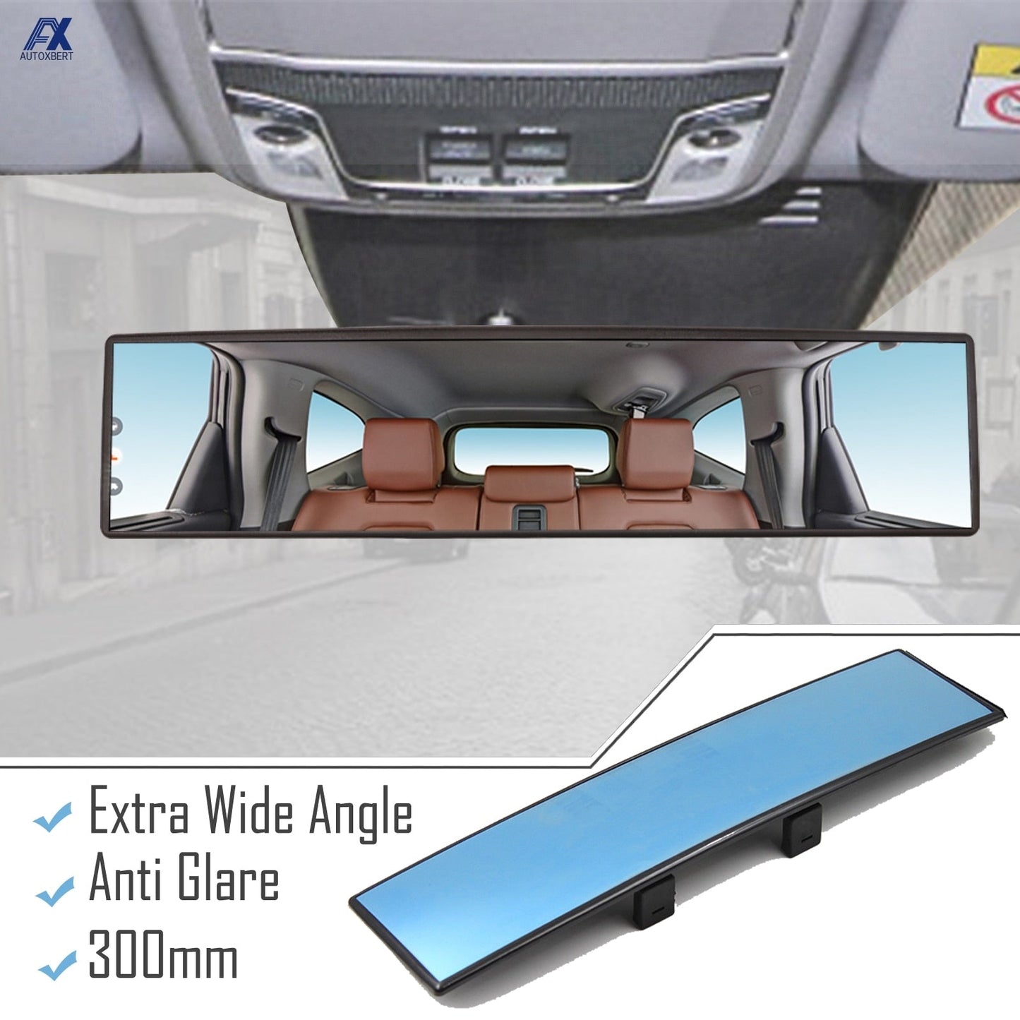 High-Definition Reversing Auxiliary Mirror: Wide-Angle, Anti-Fog, and Anti-Glare Curved Design!