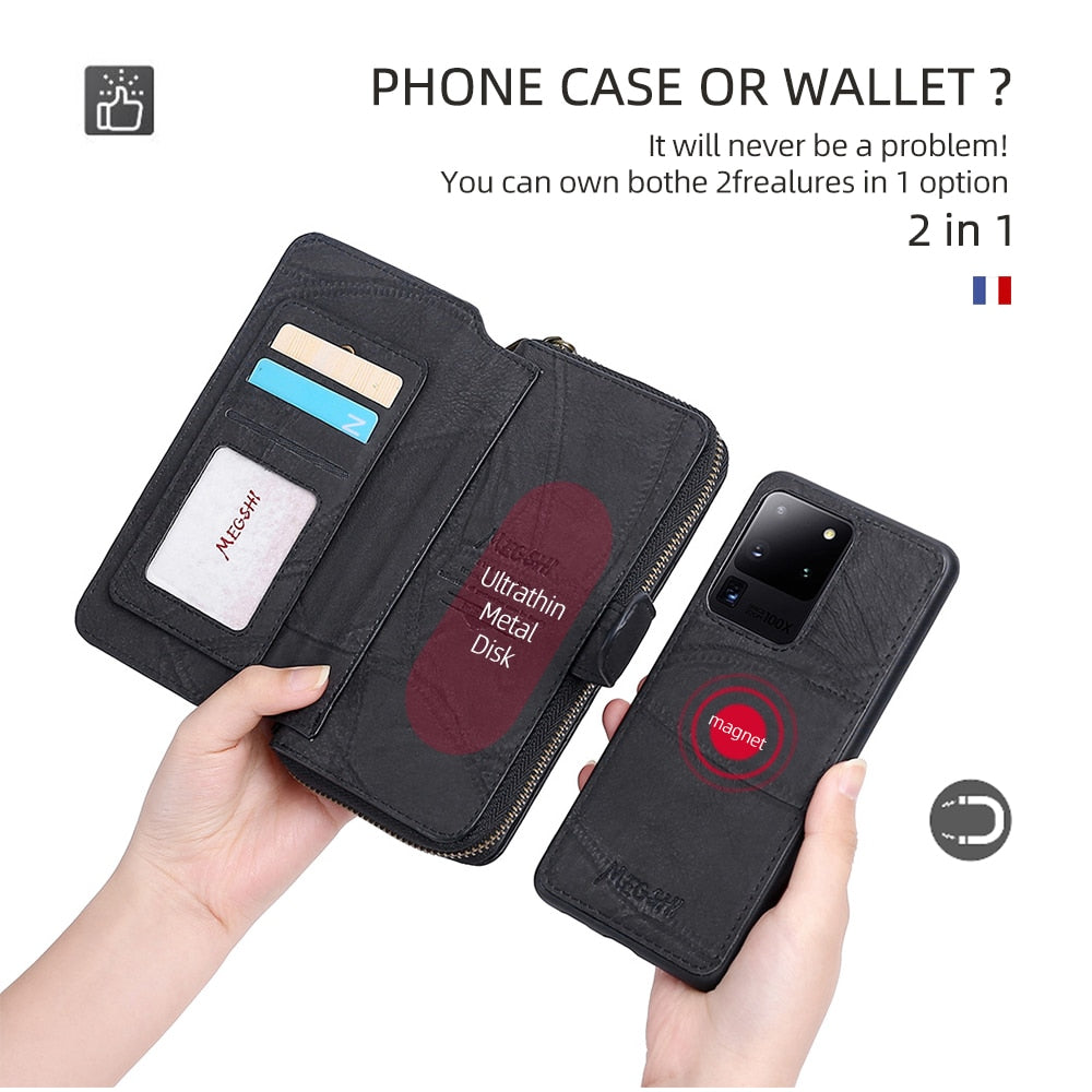 Phone Leather Wallet Case For Samsung