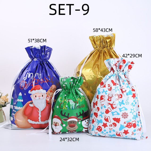 Drawstring Christmas Gift Bags (Biodegradable)