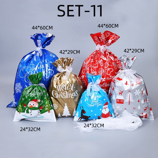 Drawstring Christmas Gift Bags (Biodegradable)